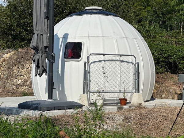 ささっと組み立てた、「アメリカンフェンス」など